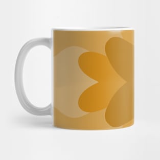 Orange Brown Flower Pattern Mug